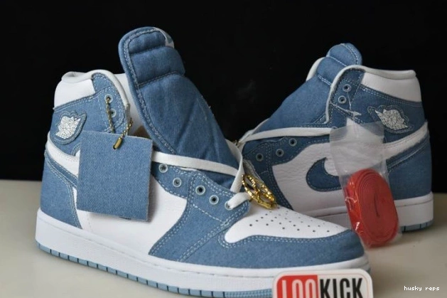 Cheap Husky 1 High DM9036-104 Denim Jordan OG Air WMNS 0708